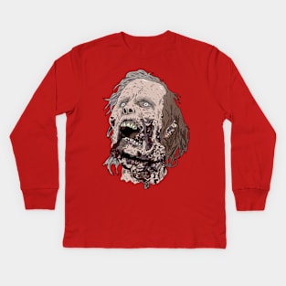 Zombie Head Kids Long Sleeve T-Shirt